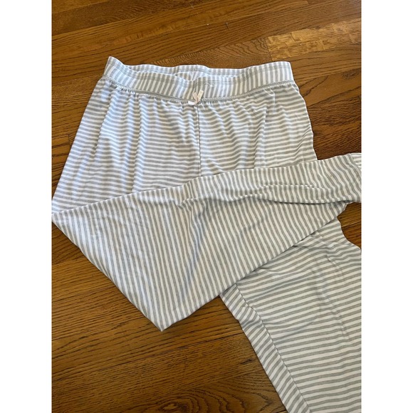 Marilyn Monroe Gray Striped Knit Jogger Pajama Pants Striped Size M PJ - Picture 5 of 7